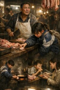 Miếng Mỡ Trên Sạp Bán